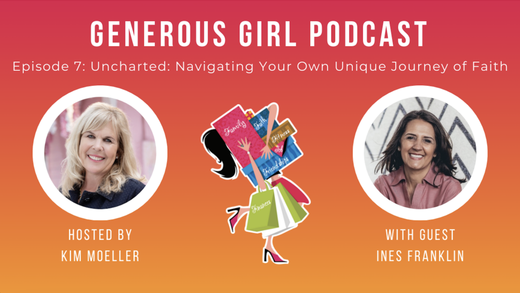 Ines Franklin and Kim Moeller recording the Generous Girl Podcast